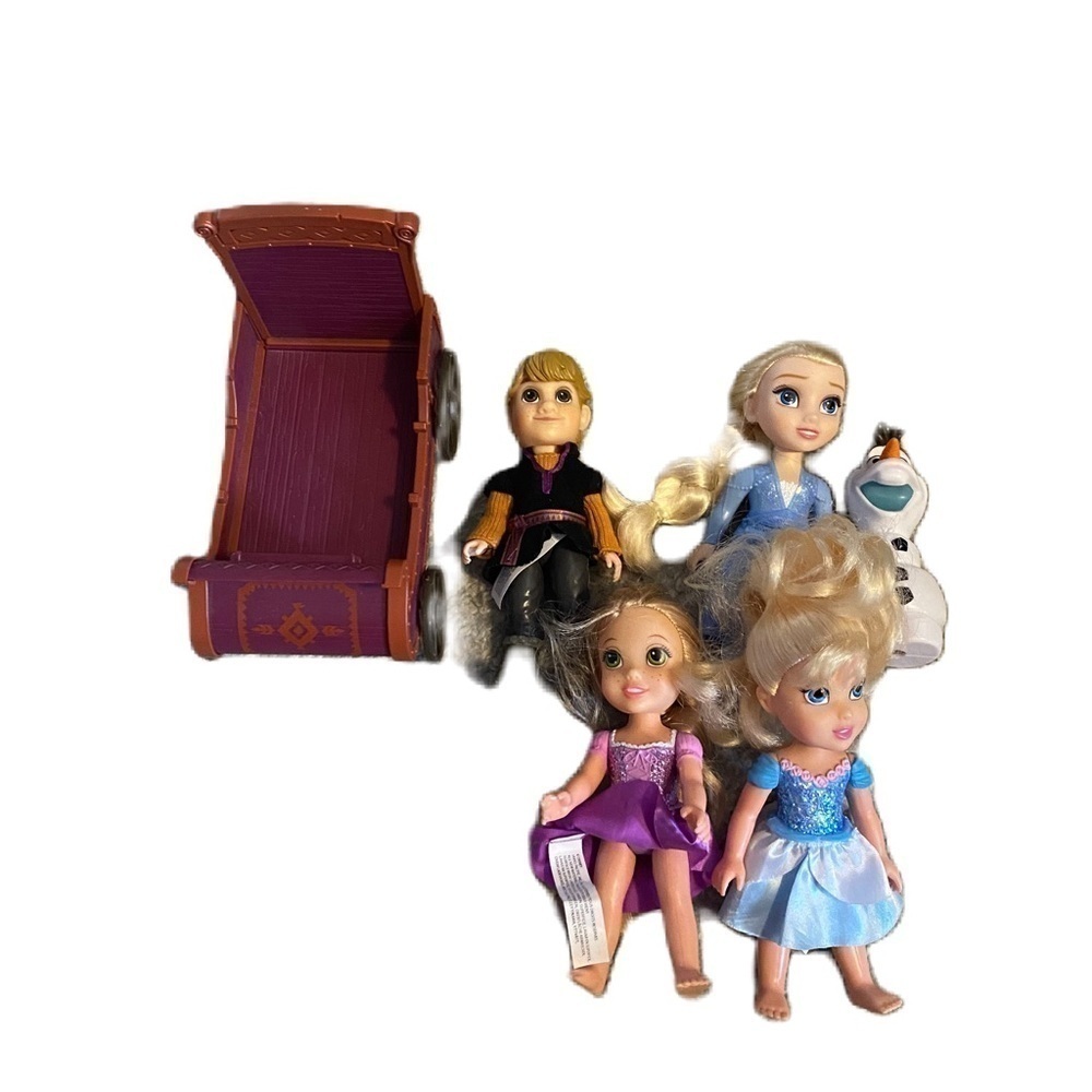 Disney Petite Princess Doll Lot Bundle Rapunzel Elsa Olaf Cinderella Kristoff